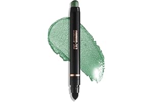 Erinde Lápiz de sombra de ojos verde, de larga duración y resistente al agua, de alta pigmentación metálica, lápiz de maquillaje de ojos #10