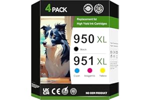 950XL 951XL Druckerpatronen für HP 951xl Multipack 950 Kompatible für HP Officejet Pro 8600 8610 8620 8100 8615 8100 8625 8630 8640 8660 276dw 251dw Drucker (4er-Pack)