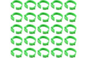 KEHO KEHO KEHONGDUN Chicken Leg Rings Chicken Ankle Ring,100pcs Chicken Identification Leg Bands Rings,20-24mm Adjustable Chicken Leg Rings,Poultry Foot Rings Leg Rings for Chickens Ducks Goose Bird Pigeons (Green)
