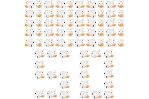 Prasacco 50 sztuk mini figurek krowy – małe zwierzęta z żywicy, urocze miniaturowe zwierzęta, mech, krajobraz, ogród, ozdoby i akcesoria do użytku wewnątrz i na zewnątrz