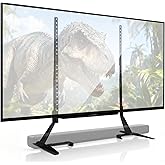 Amazon Basics Supporto TV Universale, Regolabile in Altezza per TV da 22” a 77”, Supporta fino a 36,3kg, VESA da 200x100 a 80