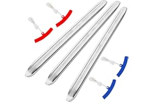 WEICLIANHP Kit de Demonte Pneu Moto 3pcs 30cm - Outils en Acier au Manganèse avec 4 Protèges Jantes - Levier de Pneu Manuel pour Moto, Voiture, Trottinette et Vélo - Outil de Réparation Pneumatique