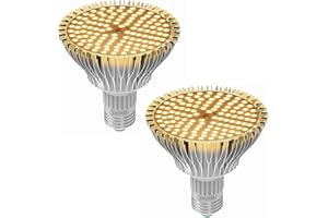 QIANYAN Sonnenlicht LED Pflanzenlampe Vollspektrum, Upgrade Warmere Pflanze Glühbirne, 80W LED Wachsen Glühbirne, High PPFD Wachstumslampen für Zimmerpflanzen, 2 Pack