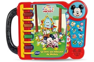 VTech - Le Livre-Jeu Éducatif De Mickey, Livre Éducatif Enfant, Livre Mickey - 3 à 7 ans - Version FR