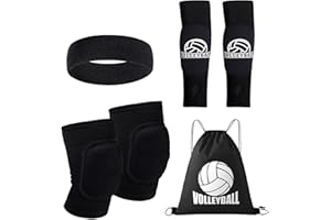 DMNQ Confezione da 4 Pallavolo Accessori Manicotti Pallavolo Donna Manicotti Pallavolo Bambina Ginocchiere Pallavolo Uomo Ginocchiere Pallavolo Bambina Fascia da Pallavolo Borsa Morbida