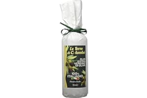 Le Terre di Colombo – Bouteille d'Huile d'Olive Extra-Vierge 100 % Italienne - Emballage en Papier Blanc - 0.75 L