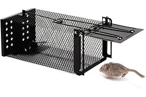 VOTUKU XXL Piège à Souris Vivant, Piège à Rats de Haute sensibilité, Respectueux des Animaux, Réutilisable, Il Peut Attraper efficacement Les rongeurs tels Que Les Souris et Les campagnols (Noir)