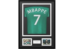 Avalo Trikotrahmen Aluminium - Objektrahmen für Fußballtrikot - 3D Box Frame - 60x80 CM - Schwarz - Deep Frame - Trikot Einrahmung in Bilderrahmen