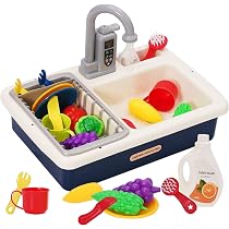 Évier De Cuisine Jouet Juboury - Avec Robinet Fonctionnel - Jeu D'Imitation Pour Enfants 3+