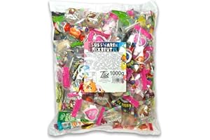 ‎TISE SÜSSWAREN Tise Süsswaren 1000g Süßwaren Mixbeutel, Bunte Mischung - Wurfmaterial/Geburtstag/Candybar/Schultüte - Jedes Teil Einzeln verpackt