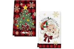 PPGGOPP Ręcznik świąteczny, 2szt. Dekoracyjne ręczniki świąteczne, ręcznik kuchenny na Boże Narodzenie, świąteczne ręczniki kuchenne, ręczniki na Boże Narodzenie, do świątecznych artykułów