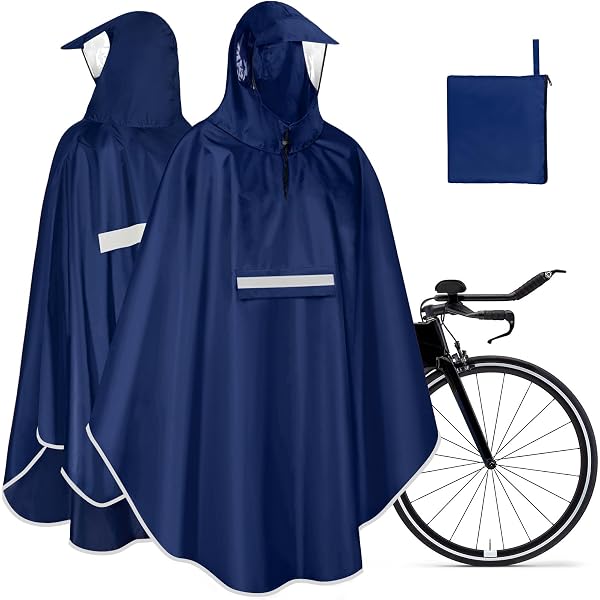 Poncho Pluie Vélo Orange Fayemint Imperméable Léger Avec Capuche - Unisexe Cyclisme VTT