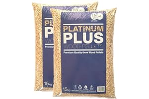 PLATINUM PLUS PELLETS 2 x Platinum Plus Wood Pellets | Ideal for Ooni Pizza Oven, Ninja Woodfire Outdoor Grill, Pellet Stove and outdoor kitchen | EnPlus A1 Certified | 6mm Wood Pellets | 2 x 15kg Bag