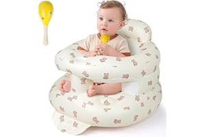 Wuciray Siège Gonflable Bebe Ultra-Léger et Portable Siege Bebe Assis Avec Soutien Lombaire Et Cervical Cchaise Bébé Gonflable Pour Voyage Camping Pour Bébés à Partir de 3 Mois