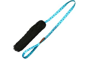 Tug-E-Nuff Jouet à tirer élastique en peau de mouton | Jouet à tirer durable avec poignée extra longue | Idéal pour le dressage interactif du chien | Peau de mouton 100 % responsable | Taille 119,4 x
