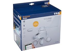 TFA Blooming Weather 30.3307.02 Pro Plus Wireless Solar Wind Meter - White