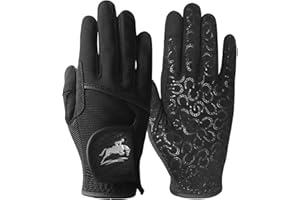 AXKAL Horse Riding Gloves for Women Premium Fabric Anti-Slip Grip Equestrian Value 1 Pair,Riding Glove Lightweight Breathable Design for Training & Competition