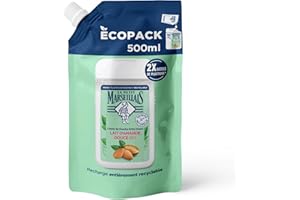 Le Petit Marseillais® | Recharge Extra Douce Crème de Douche Lait d'Amande Douce Bio (Écopack de 500ml) - Rechargez 2 fois votre Crème de Douche - 92% d'ingrédients d'origine naturelle.