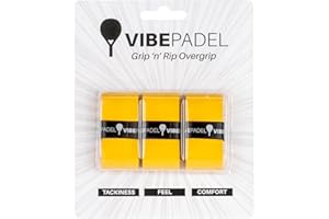 VIBEPADEL - Grip 'n' Rip Padel Overgrip - Non Slip Tacky Feel Overgrip for Padel Racket, Pickleball, Squash, Badminton - 3 Pack - Multiple Colours
