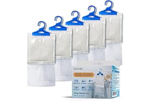 MAVORI 5er Set XL Luftentfeuchter zum Aufhängen I Luftentfeuchter Beutel I Entfeuchter Schrank und Feuchtigkeitsabsorber für Räume gegen Feuchtigkeit, Schimmel und Gerüche I bis zu 500ml je Beutel