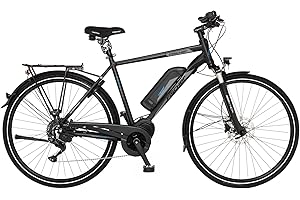 ‎FISCHER FISCHER E-Bike Trekking, VIATOR 1861, Elektrofahrrad für Damen und Herren, Mittelmotor, schwarz matt