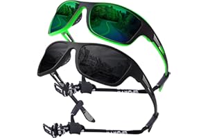 OKH 2 stück polarisierte UV400 Goggle Männer Frauen, die sich um eine Sport -Sonnenbrille umwickelt haben, Radfahren für Fahrräder, Angeln, Laufen, Klettern, Baseball