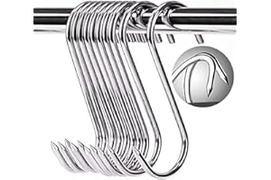 ARTOYS Fleischhaken aus Edelstahl, 10er-Pack, 10 cm hoch, 4 mm Durchmesser, robuste Edelstahlhaken für Räucheröfen, BBQ, Fleischaufhängung, Verarbeitung und Zerlegung