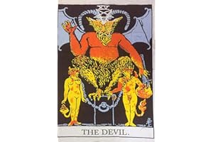 Indian Consigners Tarot Card Wall Tapestry, Decorative Hanging Art (Devil Color)
