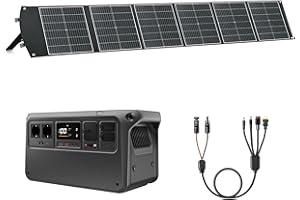 DJI Power 1000 V2 Power Station portatile 1024Wh, 2600 W Power Station Solar con 1 pannello solare pieghevole da 200 W, generatore elettrico per campeggio/casa/camper. MPPT necessario.