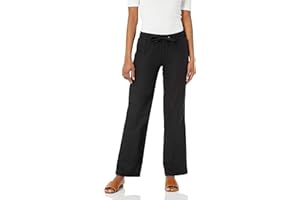 Amazon Essentials Women's Linen Blend Drawstring Relaxed-Fit Wide-Leg Trouser (Available in Plus Size)
