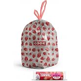 Cook B&uuml;zg&uuml;l&uuml; Kokulu &Ccedil;&ouml;p Torbası, B&uuml;y&uuml;k Boy, &Ccedil;ilek Kokulu, 10 Adet/Rulo