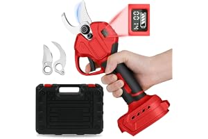 Batteridriven grensax, elektrisk trädgårdssax, trådlös, 45 mm för Milwaukee 18 V (utan batterier), borstlös motor, elektrisk grensåg, batteri, trädsax gren, sax, LCD-trimning av träd, fruktträd