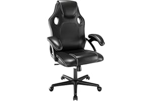 play haha Office Chair,Ergonomic High Back Seat With Breathable Mesh Insert Padded Armrests Durable Base Lumbar Support Faux Leather Surface For Gaming Home Or Office Use Gaming Chair