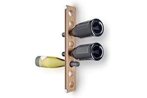 Eva-Trio | Wand-Weinregal Eichenholz Nordic Kitchen | Aufbewahrung und Dekoration in einem | Oak