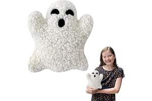 POPOYU Halloween Ghost Cushion Creative Halloween Cute Scary Cushion Doll Halloween Ghosts Decorative Cushion for Children Halloween Birthday Gifts Soft Bed/Sofa Decorations (30 cm)