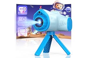 CHAKEYAKE Camara Fotos Infantil con Función de Proyección, Camara de Fotos para Niños 1080P HD con Trípode, Tarjeta SD 32G, Baterías 2500 mAh, Regalo para Niñas y Niños 3 4 5 6 7 8 9 10 11 12 Años