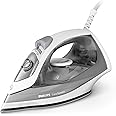 Philips EasySpeed Ferro da Stiro a Vapore - 2000W, Vapore 25g/min, Colpo di Vapore 100g, Ferro Verticale, Bianco/Grigio (GC17