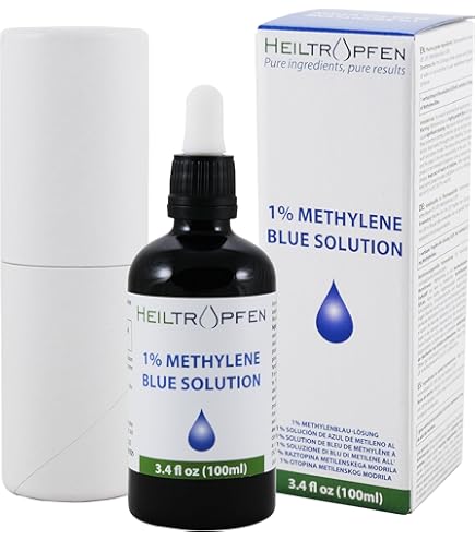 HERRLAN® Methylenblau 1% Lösung 100 ml Tropfen – Hochdosiert & 100 % reinst - USP/Ph. Eur. Qualität - Aquarium & Mikroskopie - PZN 19844456 - Methylene Blue Tropfen Made in Germany