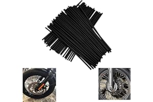 AN XIN 72pcs / lot Spoke Skins Covers Per cerchi da 19"-21", Universal Motocross Dirt Bike MX Enduro Off Road Wheel Rim Spoke avvolge protezioni Skins Covers - Nero