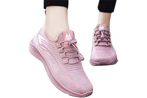 Fannyfuny Sneaker Ohne Schnürsenkel Damen rutschfeste Stoßdämpfende Athletische Schuhe Plateau Schutzschuhe Komfortabel Walkingschuhe Freizeitsportschuhe Plate Schuhe für Gehen Laufen Joggen Sports