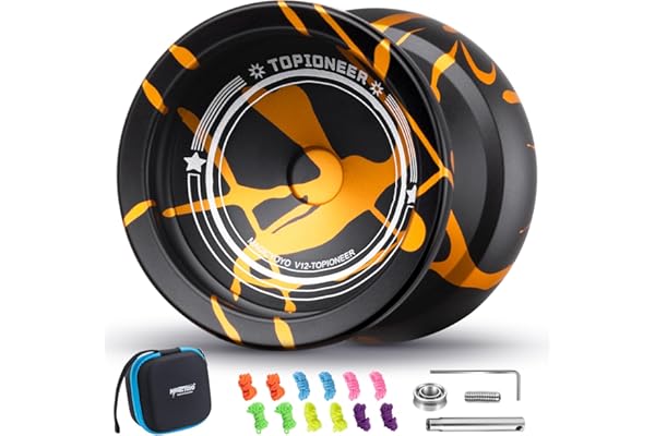 MAGICYOYO V12 Yoyo Yoyo professionnel pour débutants et avancés, double yo-yo en métal réactif et non réactif, yo-yo robuste en alliage d'aluminium, kit de roulement Yoyo inclus