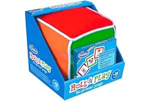 RAVENSBURGER Think Fun - Roll & Play, Juego Educativo para Bebes, 1 Dado Grande de Felpa y 48 Cartas, Edad Recomendada +18 Meses, Multicolor, 76322