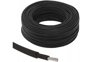 Solar Panel PV Cable DC Rated Black & Red 4mm² 6mm² 10mm² - 1800V Double Insulated Quality Wire by BMF DIRECT® (20 Metres, 6mm² Black)