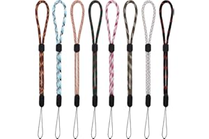 cobee Correa de muñeca de mano, cordón ajustable de nailon, correas de muñeca coloridas para teléfono móvil