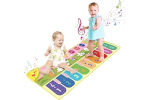 GZMY Baby Toys Gifts for 6-18 Month Girls, Piano Music Mat with 19 Keys, Toddler Infant Kids Educational Toys, Gifts for Age 1-6 Year Old Girls (110*36cm)