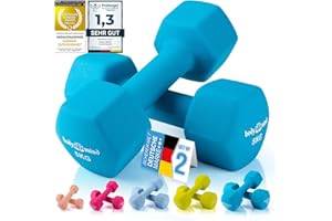 Body & Mind® Set de 2 haltères de gymnastique Dumbbells Haltères courts ; Entraînement de force efficace avec différents poids ; Fitness Workout à domicile