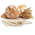 Robin Goods® 2x Panno di lino per cuocere il pane - Panno per l'impasto in lino naturale al 100% - Biancheria da forno per la