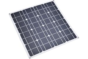 Arsor Pannello Solare, 60W 12V Caricatore del Modulo del Pannello Solare per Camper Silicio Monocristallino Tetto dei Capannoni della Cabina della Casa Impermeabile Kit Solare Domestico