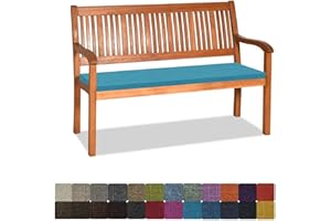 Orumrud Coussin pour Banc de Jardin antidérapant 100 x 30 x 3 cm,Confortable Lavable pour Banc de terrasse/Balcon/Banquette/Galette de Chaise,pour intérieur ou extérieur，Lac Bleu