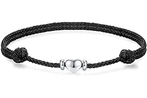 J.Endéar Heart Anklets for Women Girls Sterling Silver, Personalised Handmade Anklets Bracelet 32cm Adjustable Love Friendship Gift